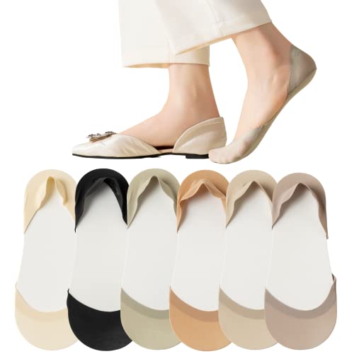 Image of No Show Socks for Flats Heels Pumps Lofers Low Cut Non-Slip Invisible Liner Socks for Women by Flammi