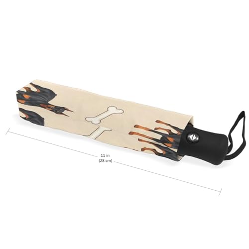 Parapluie Doberman automatique et pliable avec motif imprimé unique - 7