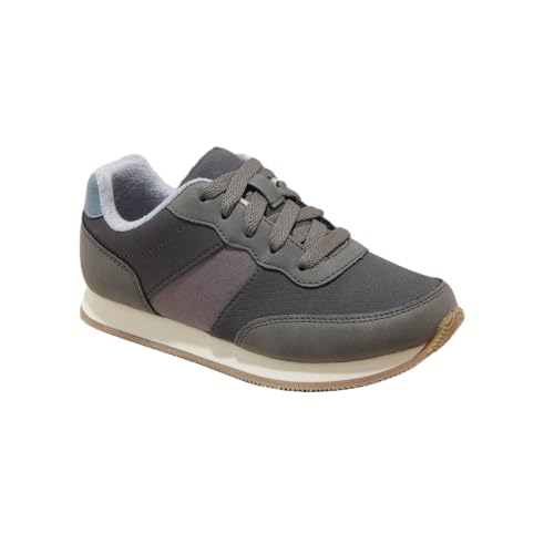 Cat & Jack Big Kid Boys' Miles Lace-Up Sneakers - (Gray, 5), Grey