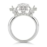 [ユートレジャー] ポケットモンスター ピカチュウ カラットソリティア リング シルバー レディース 女性 人気 アクセサリー プレゼント (11号)