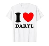 Red Heart Black I Love Daryl T-Shirt