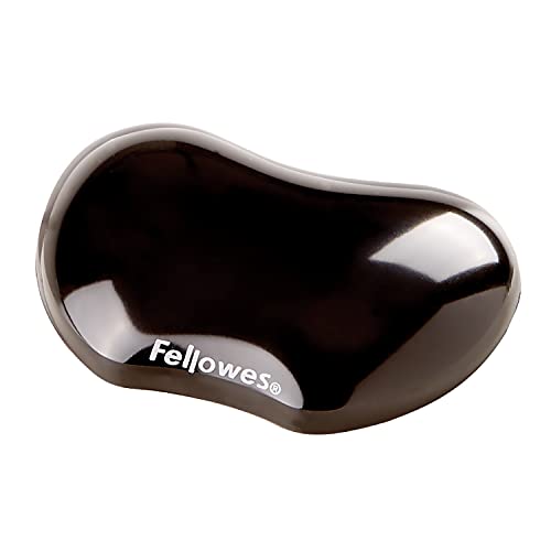 Fellowes 9112301 Pad poggiapolsi in gel Crystals, Nero