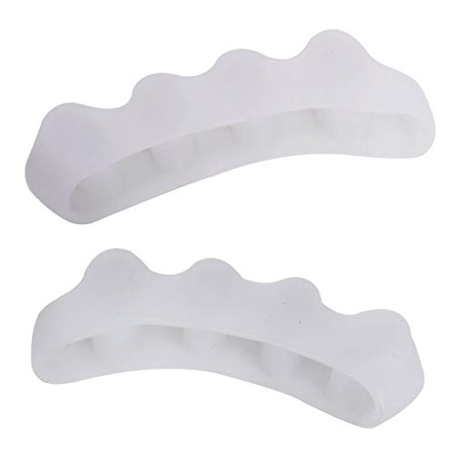 VRT®Soft Elastic Toe Straighteners 5 Hole Silicone Gel Separators Bunion - 1 Pair