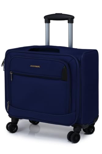 Image of Verage Acepack Berlin Polyester Four Wheels Laptop Trolley /Travel Bag Overnigter Luggage (Blue)