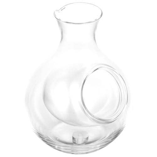 SAFIGLE Decantador de Vidrio Japonés con Diseño Inclinado y Elegante Enfriador de Vino con Función de Porrón para Fiestas y Uso Doméstico