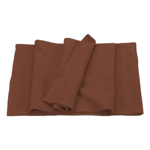 Image of MECCANIXITY 47 inch Elastic Cuffs Ribbed Trims Cotton Fabric Knit Rib Stretch Tape Cuff Sleeve Waistband for Sewing, 20 inch Wide Light Brown