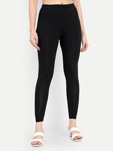 Image of Twinstar T2 Ankle Length Stretchable Cotton Blend Leggings for Women | 180 GSM | Mid-Waist Design | Pack of 1