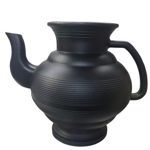 Easy Shopping® Bathroom Toilet Lota Bodnar Washing Jug Wudhu Pot Hard Plastic with Handle (Black)