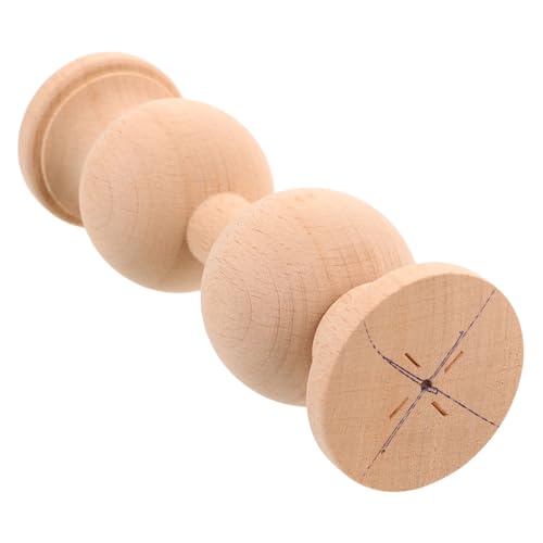 Homoyoyo European Style Handcarved Wood Finials Unfinished Beech Wood Decorative Staircase Bed Post Toppers for Indoor Home Crafts with Smooth Polished Surface and Classic Design