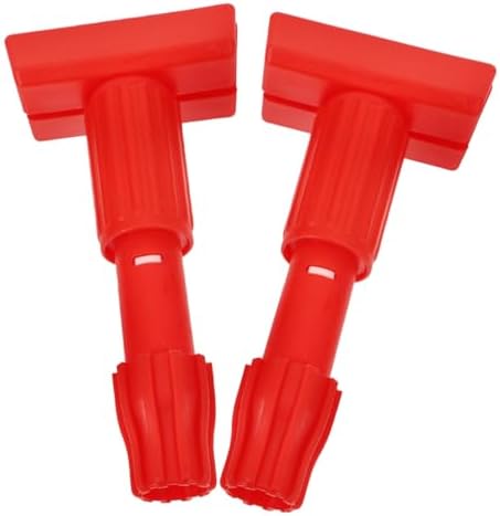 Garneck 2pcs Commercial Mop Clip Clamp Head Mop Handle Replacement Gripper Wet Mop Red Mop Replacement Clamp Mop Head Holder Mop Clips Detachable Mop Clop Color Separation Wringer Plastic