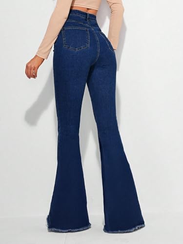 Image of KOTTY Women's High Waist Flared Fit Stretchable Denim Jeans for Casual