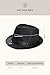 BABEYOND Straw Trilby Fedora Hat for Men-1920s Felt Panama Hat Short Brim Summer Cap with Ribbon A-Black