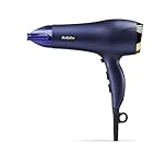 BaByliss Midnight Luxe Hair Dryer - Powerful 2300W Blow Dryer, Ionic Frizz-Control, Fast Drying, Professional and Lightweight, 3 Heat & 2 Speed Settings, 5781U