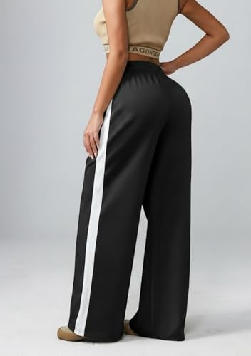 Image of dockstreet Straight Wide fit Long Length Open Bottom Jogger for Women /Trending Multi Pocket Style, Relaxed Casual Pants for Women