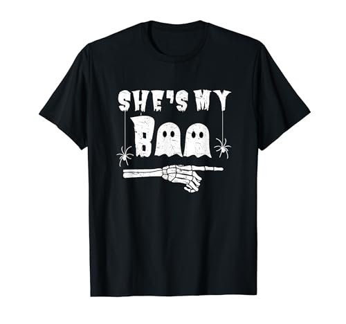 She’s My Boo, Funny Matching Halloween Pajama Couples T-Shirt