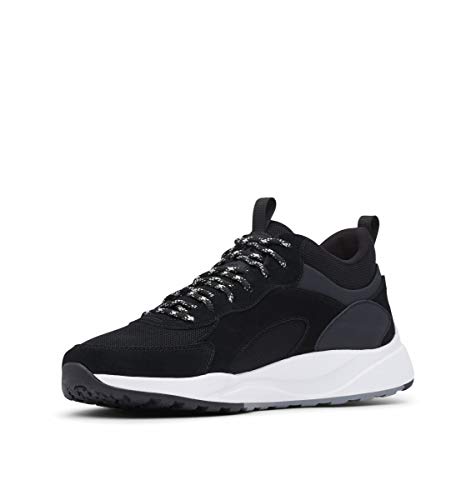 Columbia Men's Pivot Mid Waterproof Hiking Shoe, Black/White, 12