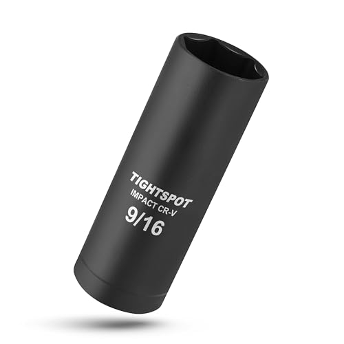 Image of TIGHTSPOT 3 /8 Inch Drive - 9 /16 Inch Deep Impact Socket with Anti-Rounding 6 Point Design, Heat-Treated CRV Steel