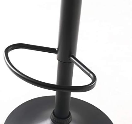 Millhouse DM585 Modern Bar Stools Set, Leatherette Exterior, Adjustable Swivel Gas Lift, Black Footrest and Base for Breakfast Bar, Counter, Kitchen and Home Barstools (DM585-Amalfi-Brown)
