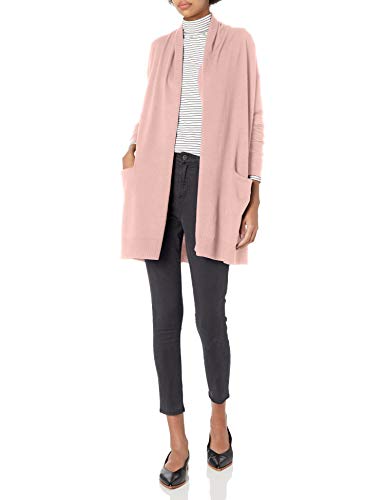 Daily Ritual Women's Fine Gauge Stretch Long-Sleeve Cardigan Sweater, Mauve, X-Small #TOP15