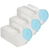 MedVance- Urinals for Men 1000ml with Glow in The Dark Spill Proof Pop Cap Lid, Plastic Pee Bottles for Men, Male Urinals, Pee Container Men, Portable Urinal for Car, Elderly & Incontinence (3 Pack)