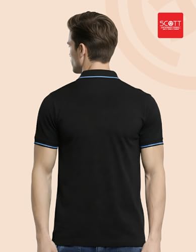 Image of Scott International Cotton Polo T Shirt | Collar Tshirts | Half Sleeves Plain T Shirt | T-Shirt |Tshirt for Men Stylish | Men's Tshirt