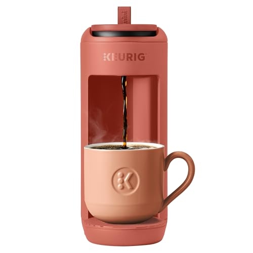 Keurig K-Mini Mate Single Serve K-Cup Pod Coffee Maker, Brews Up to 12 oz Cup, Compact Portable Coffee Machine for Small Spaces, Great for Dorms & Offices, Red Rocks Keurig K-Mini Mate Single Serve K-Cup Pod Coffee Maker, Brews Up to 12 oz Cup, Compact Portable Coffee Machine for Small Spaces, Great for Dorms & Offices, Red Rocks