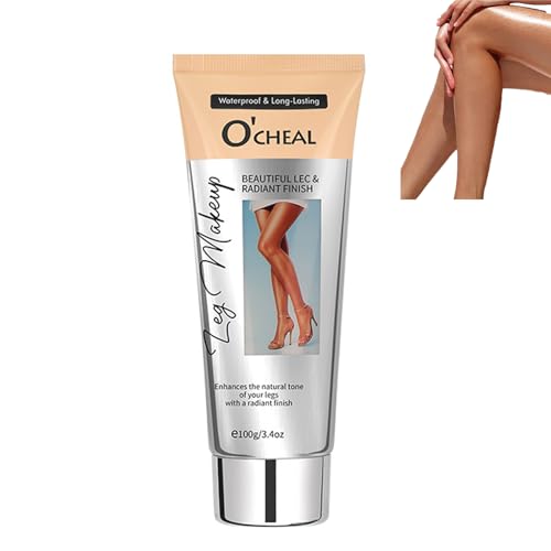 Domality Waterproof Leg Makeup No Transfer, Full Coverage Body Concealer for Legs, Vein Cover-Up Cream, Even Skin Tone, Natural Tan Finish, for Flawless Looking Body & Legs (BRONZE, 100g)