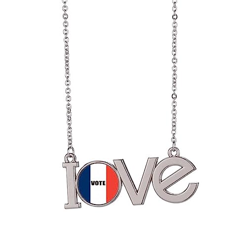 Collier drapeau de la France pour élections et événements patriotiques taille M