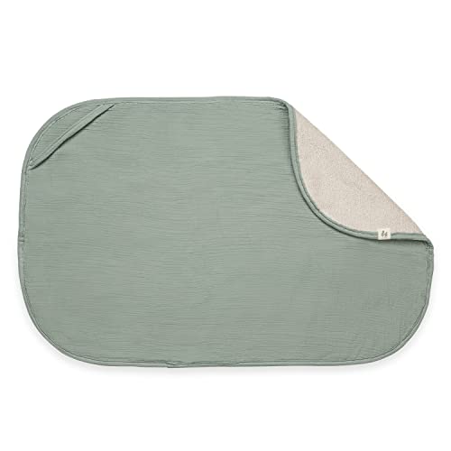 hauck Funda Cambiador Bebe - Topper Cambiador de Fibras Muselina y Rizo Transpirables, Lavable a 60° C, Empapadores Compatible con Change N Clean Baby, Toalla Unisex 69x44 cm - Sage