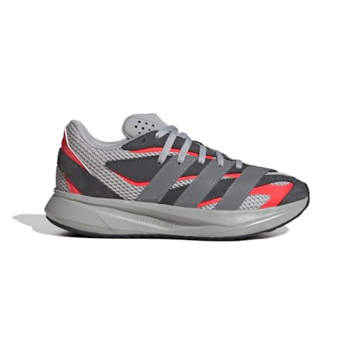 adidas Lightblaze Sneaker, Grey/Grey/Lucid Red, 4.5 US Unisex Big Kid2