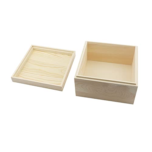 My Mironey AMT03152703 2Pcs Wooden Unfinished Storage Box thumb #3