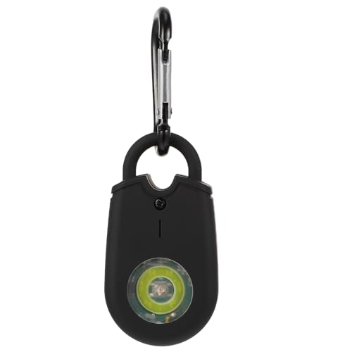 WATIIFUFU Alarma Personal de Emergencia con Luz LED Alarma de Seguridad para Mujeres Avisador Sonoro Potente para Corredores Nocturnos y Mayores Color Negro