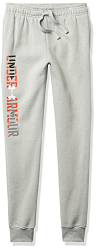 Joggers Under Armour Boys Rival Fleece en Mod Gray Light Heather taille Youth Small