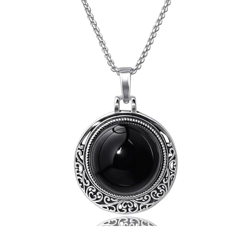 Sunongxin Black Obsidian Necklace...