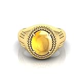 Arwacraft Anillo de zafiro amarillo de 11,25 ratti, 10,00 quilates, certificado Aaa++, calidad natural de zafiro amarillo Pukhraj, anillo de oro para hombres y mujeres, S-B0CTWZM3MRNAMZ