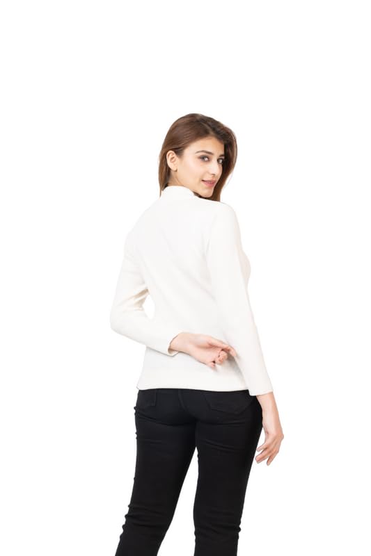 Image of TWENTY ME Winter Wear Casual Solid Acrylic Soft & Warm High Neck Skivvy for Women's