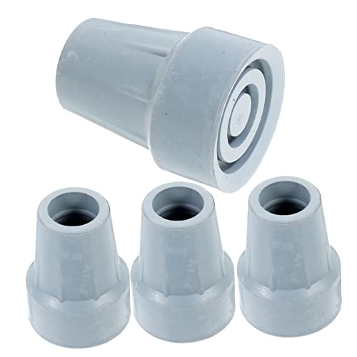 MOLUCKFU 4 Pack Anti-Skid Pole Tips for Crutches Replacement Hiking Rubber Feet for Trekking Poles Protective Crutch Tip Accessories for Camping