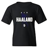 Air Haaland Manchester Star Norwegian Soccer Player Youth Unisex T-Shirt (Black, Youth Small)