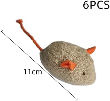 6Pcs Catnip Cat Toys Plush Mouse Cat Toys Lifelike Catnip Mouse Toys Simulation Realistic Chew Cat Toys Soft Pet Chewing Toys for Indoor Cats and Kittens