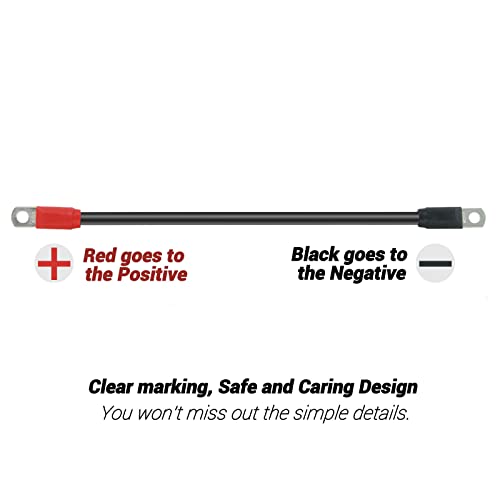 Xtouf Ds Golf Cart Battery Cable Set For Club Car 36V/48V Golf Buggies, 4 Amg Heavy Duty Flexible Battery Cables With Cast Plastic Wrapped Lugs, Durable And Easy To Bend, 7 Pcs #TOP2