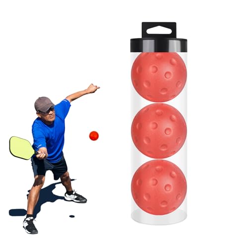 サイレントピックルボールセット ? ポリウレタンフォーム7.4cm/2.91インチソフトボール | 屋内練習用のノイズレス軽量スポンジデザイン | 耐久性のあるトレーニング器具