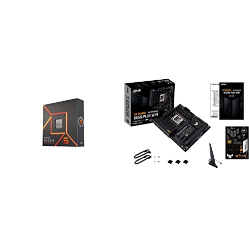Image of AMD Ryzen 5 7600X 6-Core, 12-Thread Unlocked Desktop Processor ASUS TUF Gaming B650-PLUS WiFi Socket AM5(LGA 1718)Ryzen 7000 ATX Gaming Motherboard(14 Power Stages,PCIe 5.0 M.2 Support,DDR5 Memory)