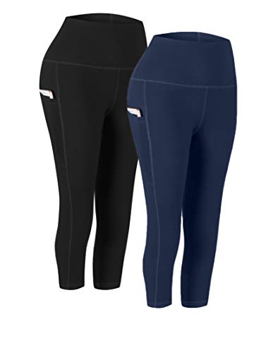 Fengbay 2 Pack High Waist Yoga Pants with Pockets Workout Leggings Women