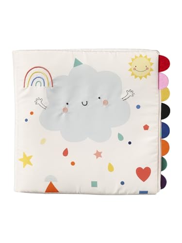 VERTBAUDET Baby Activity-Stoffbuch, Farben und Formen weiß