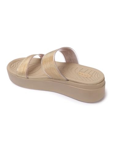 Image of Elle Women Comfortable Flat Round Toe Slip On fashion Sandal for Daily use, Office use, Casual use