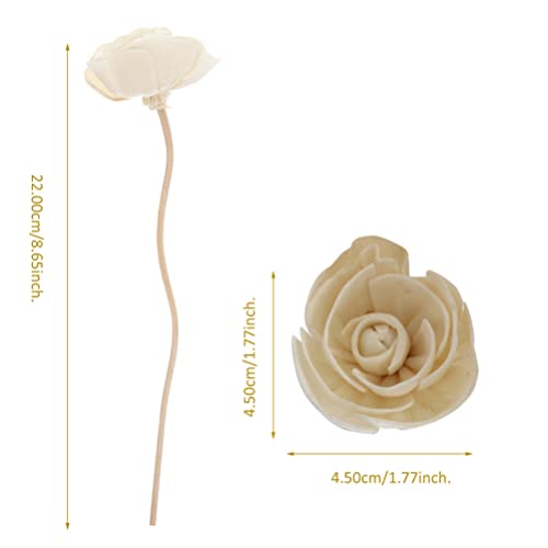 Difusor Rattan Aromaterapia 9 Piezas Flor Blanca miniatura 2