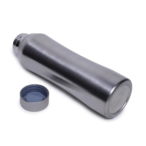 Image of HORNBILLS 1000 Stainless Steel Water Bottle 1 ltr, Single Walled, Leak Proof Lid, Rust Proof I For School, Gym, OfficeI Silver