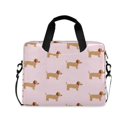 Bolso para laptop 15.6 pulg con asa y correa rosa miniatura 1