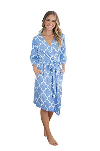 Image of Baby Be Mine Maternity/Nursing Sleeveless Nightgown & Delivery Robe Set (Large pre Pregnancy 12-14, Marin)