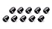 Fragola Fitting, Tube Nut, 6 an, 3/8 in Tube, Aluminum, Black Anodize, Set of 10